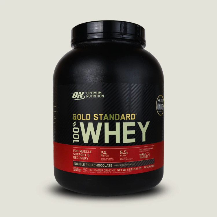 Gold Standard 100% Whey Optimum Nutrition طعم شکلاتی 2.27 کیلوگرم. صدرصد اورجینال به شرط آزمایشگاه